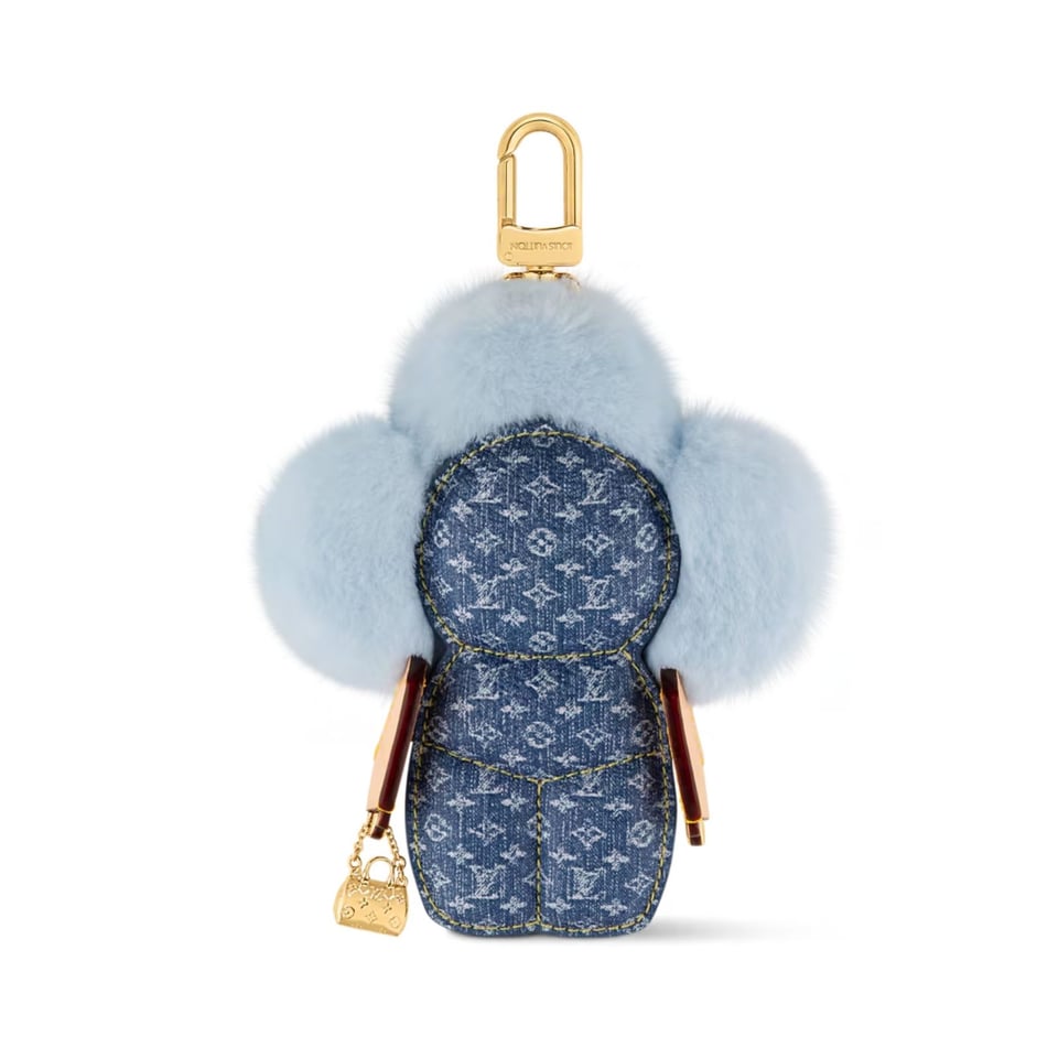 Louis Vuitton Vivienne Fashionista Bag Charm M01741 Blue Calfskin 18cm/7.1in view 3