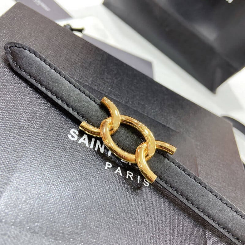 Saint Laurent Chain-Buckle 1.3cm Belt view 4