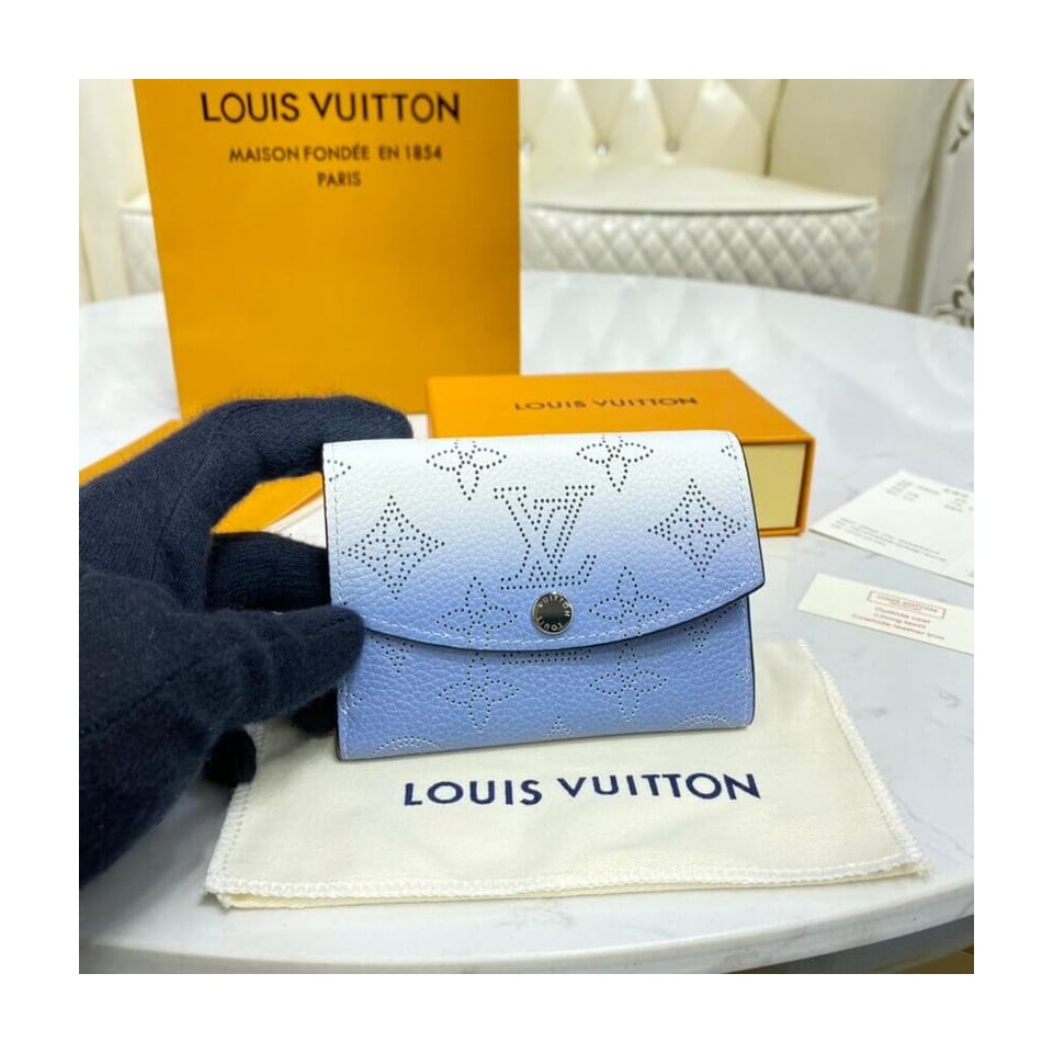 Louis Vuitton Coin Purse in Blue Gradient Mahina Perforated Leather