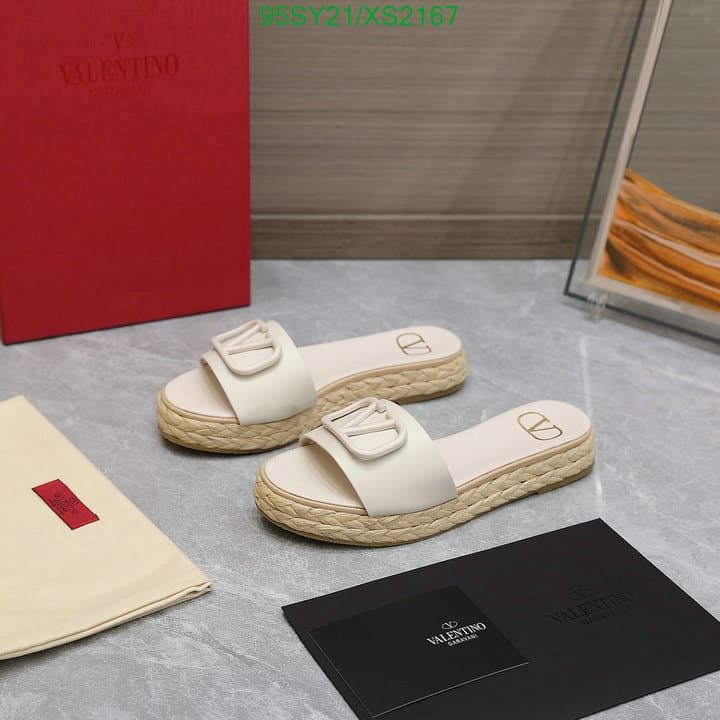 Valentino Garavani Vlogo Signature Slide Sandals White view 7