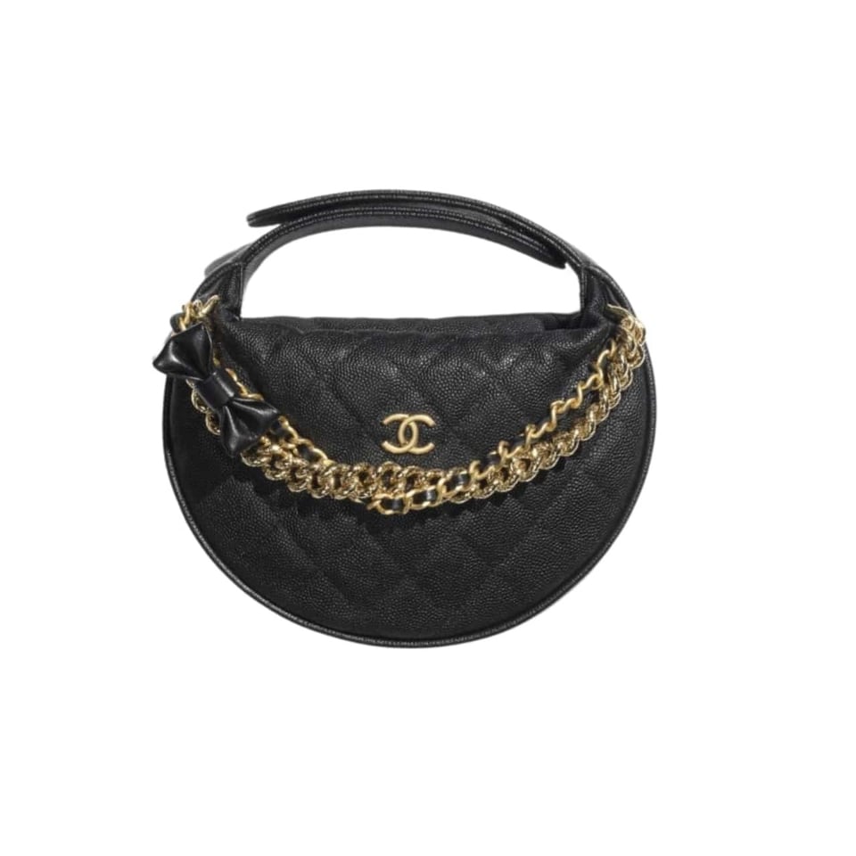 Chanel Pouch Grained Shiny Calfskin Black 17Cm/6.7in Ap3943 B16288 94305 view 2