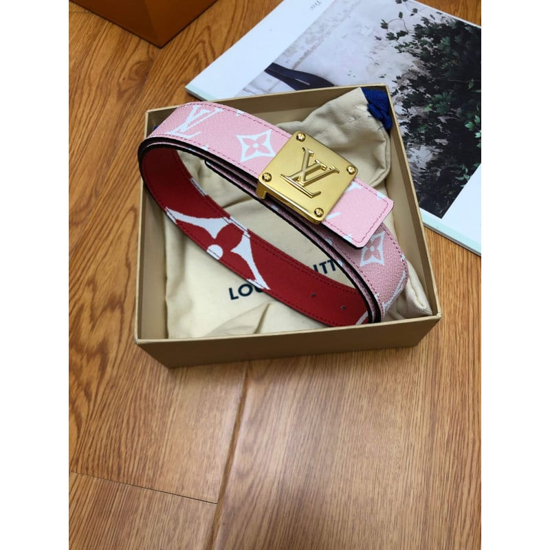 Louis Vuitton Iconic 30mm Reversible Belt M0149 Pink/Red view 2