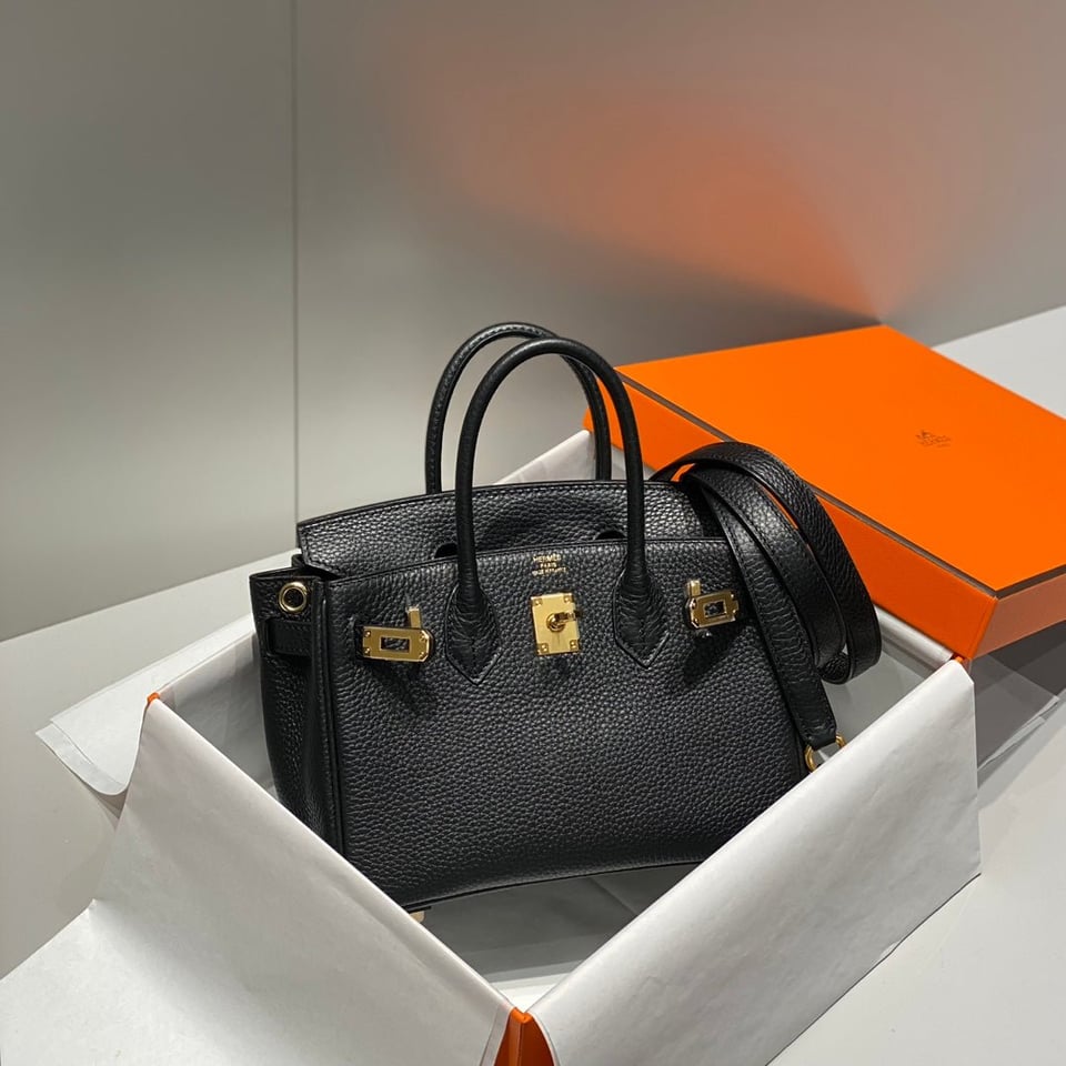 Hermes Birkin 20Cm Black Togo Leather Gold Hardware view 3