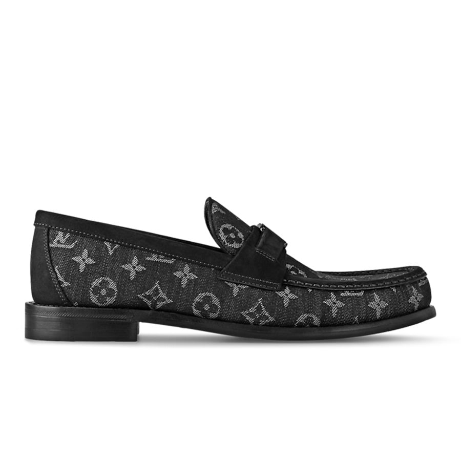 Louis Vuitton Major Loafer Loafers Gray Black For Men view 3