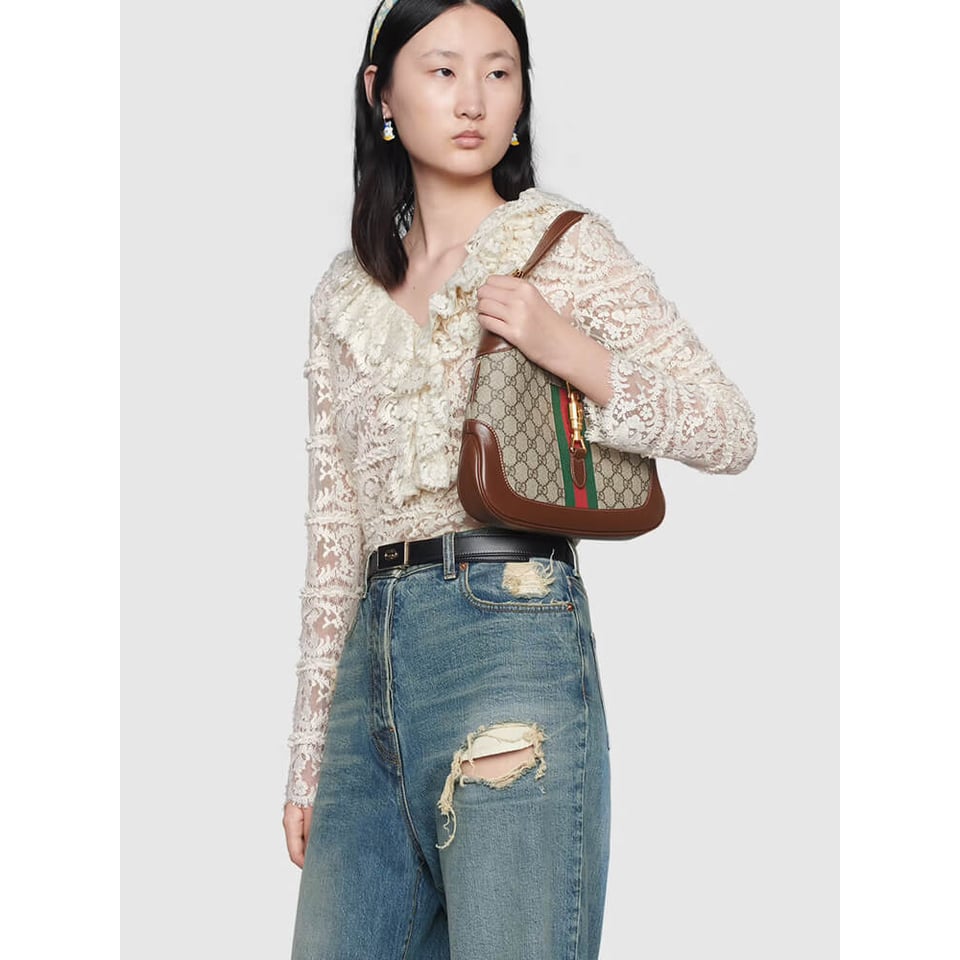 Gucci Jackie 1961 Small Shoulder Bag GG Supreme Canvas 28cm view 4