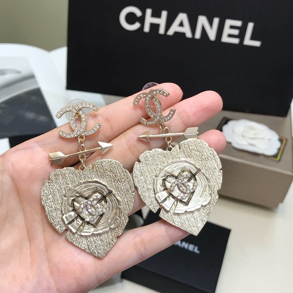 Chanel Heart Earrings view 3