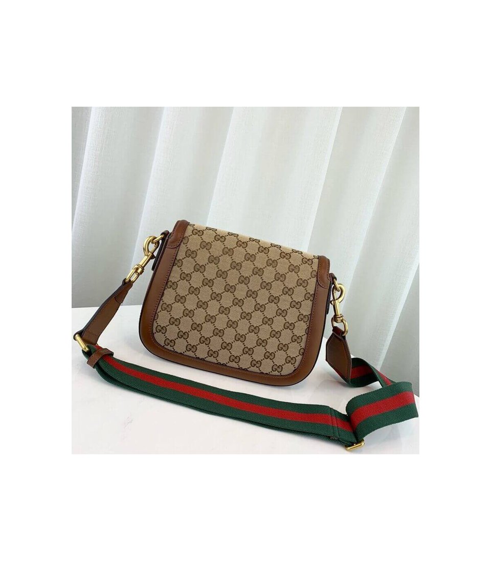 Gucci Lady Web Original GG Medium Shoulder Bag Brown view 6