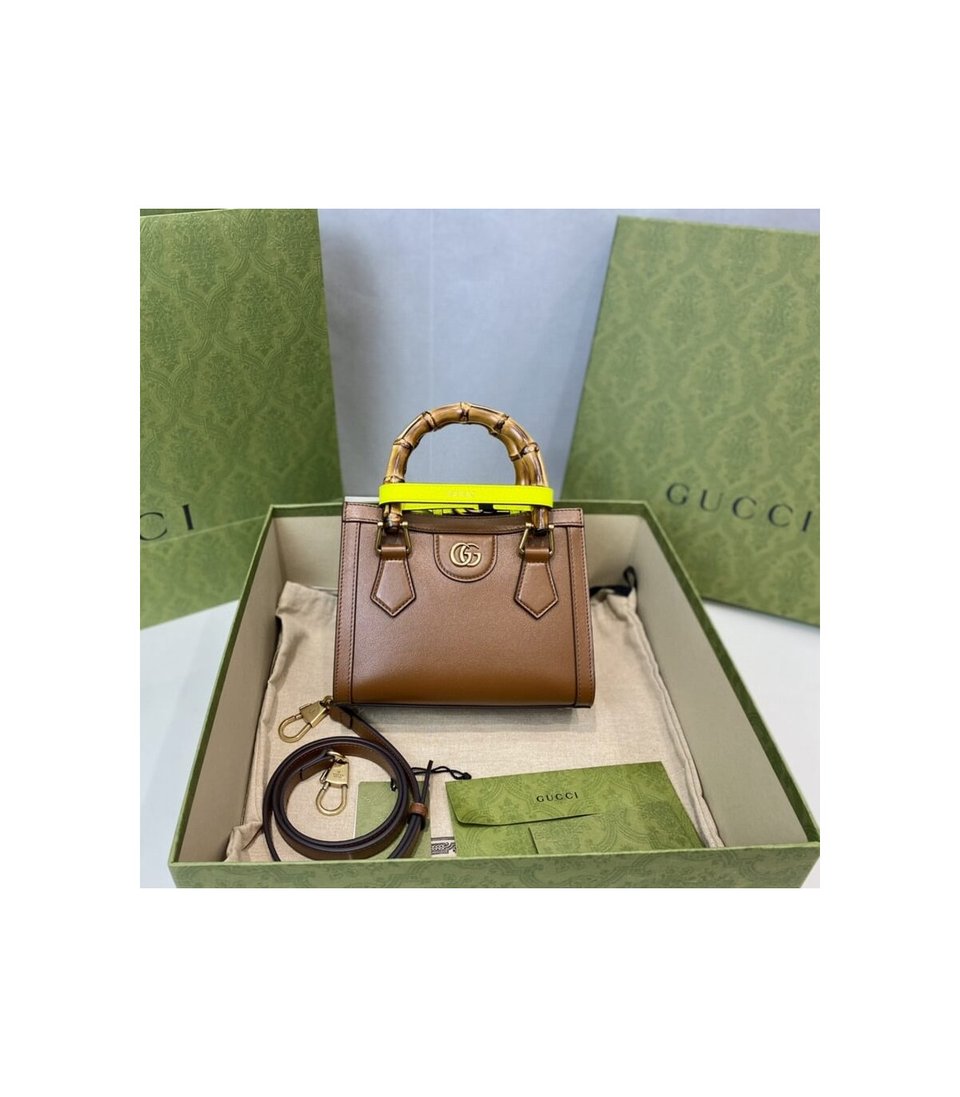 Gucci Diana Mini Tote Bag Brown view 6