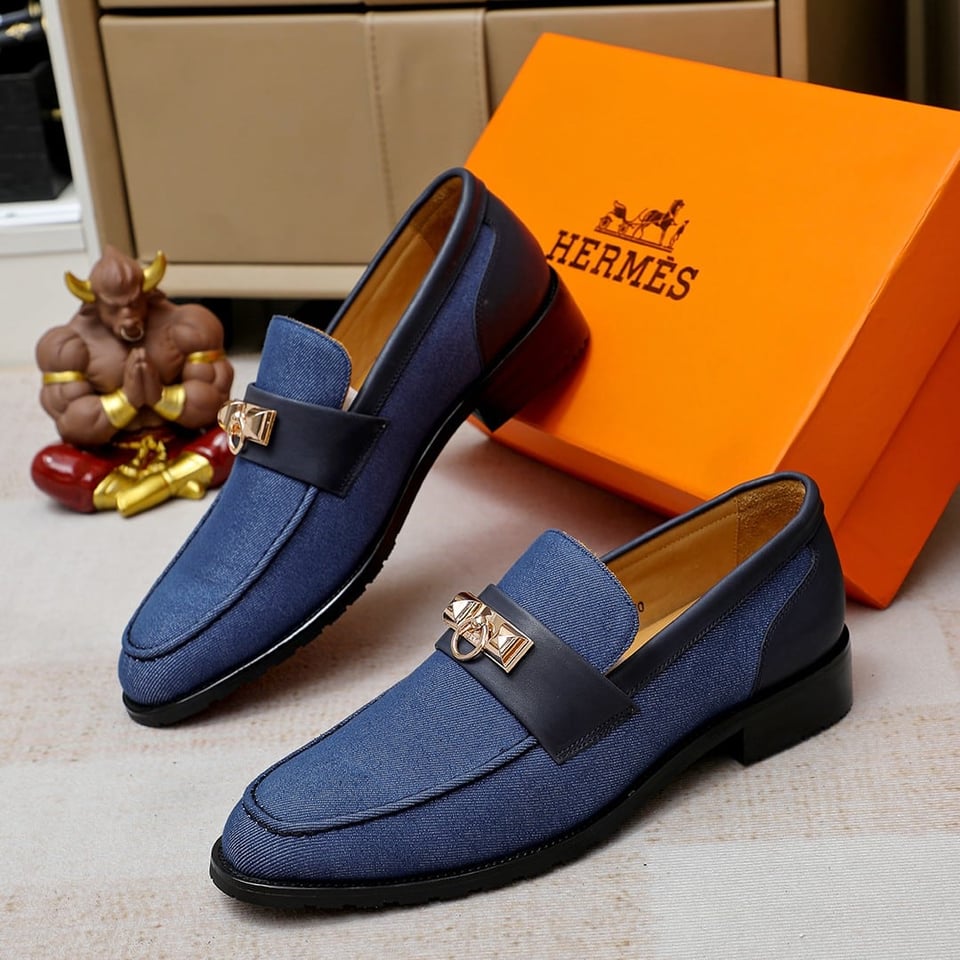 Hermes Blaise Loafer Blue view 8