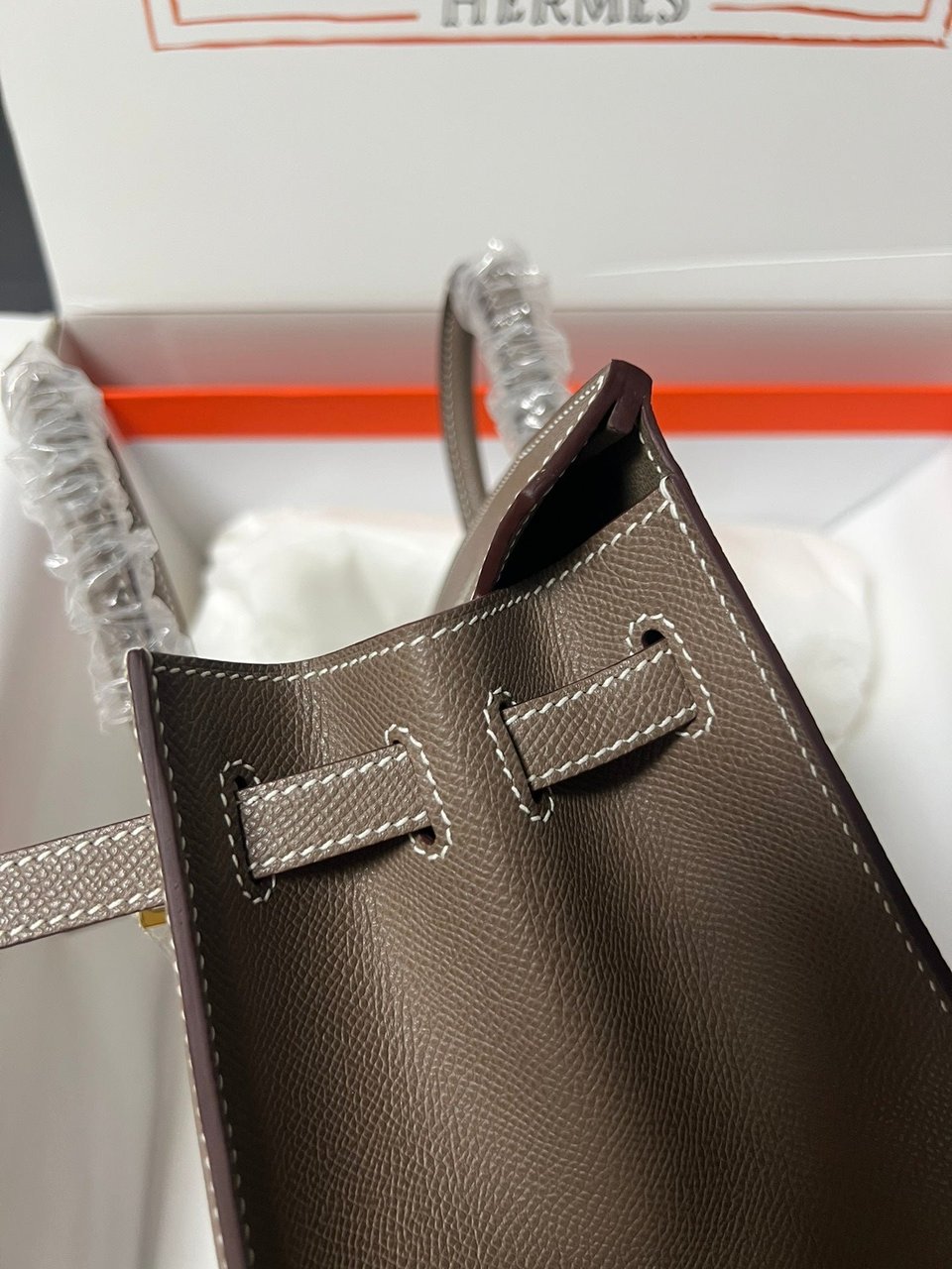 Hermes Birkin Sellier Vert De Gris Epsom Leather Gold Hardware view 6