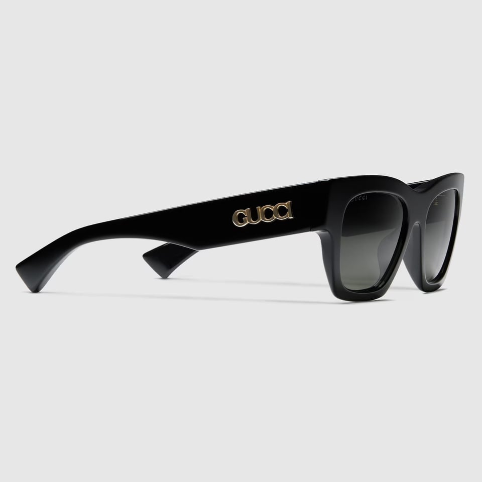 Gucci Black Rectangular Frame Sunglasses GG1835S view 3