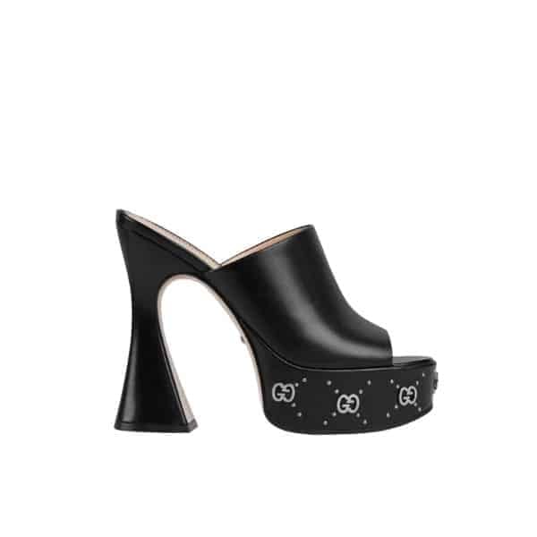 Gucci Women’S Platform Slide Sandal Black 740426 C9D00 1000 view 2