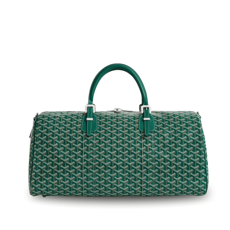 Goyard Boston 50cm Bag Green Goyardine Canvas And Calfskin Trim view 2