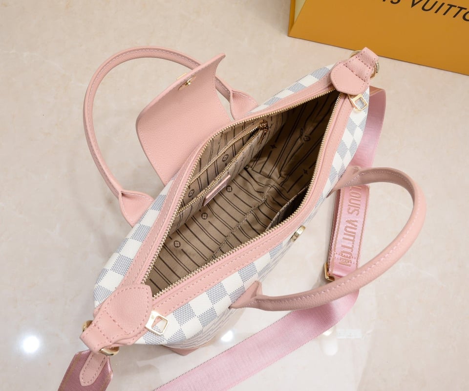 Louis Vuitton Tote Bag Damier Azur Pink 26Cm view 5