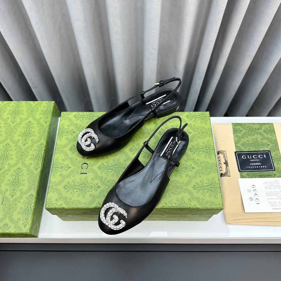 Gucci Women’S Ballerina With Double G Black view 3