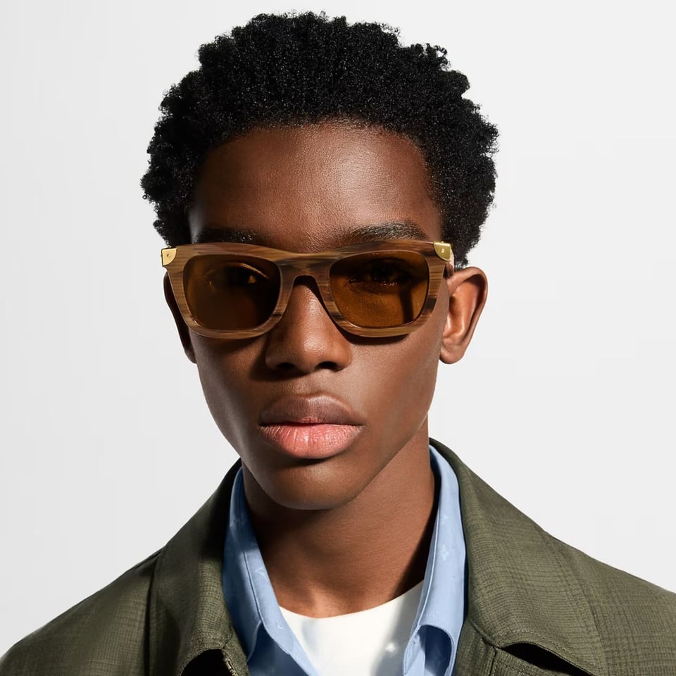 Louis Vuitton Heritage Square-Shaped Sunglasses Marble Brown Z3287U view 2