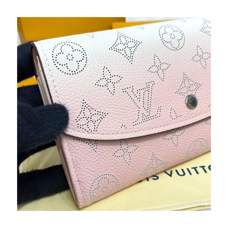 Louis Vuitton Iris Wallet in Pink Gradient Mahina Perforated Leather view 5
