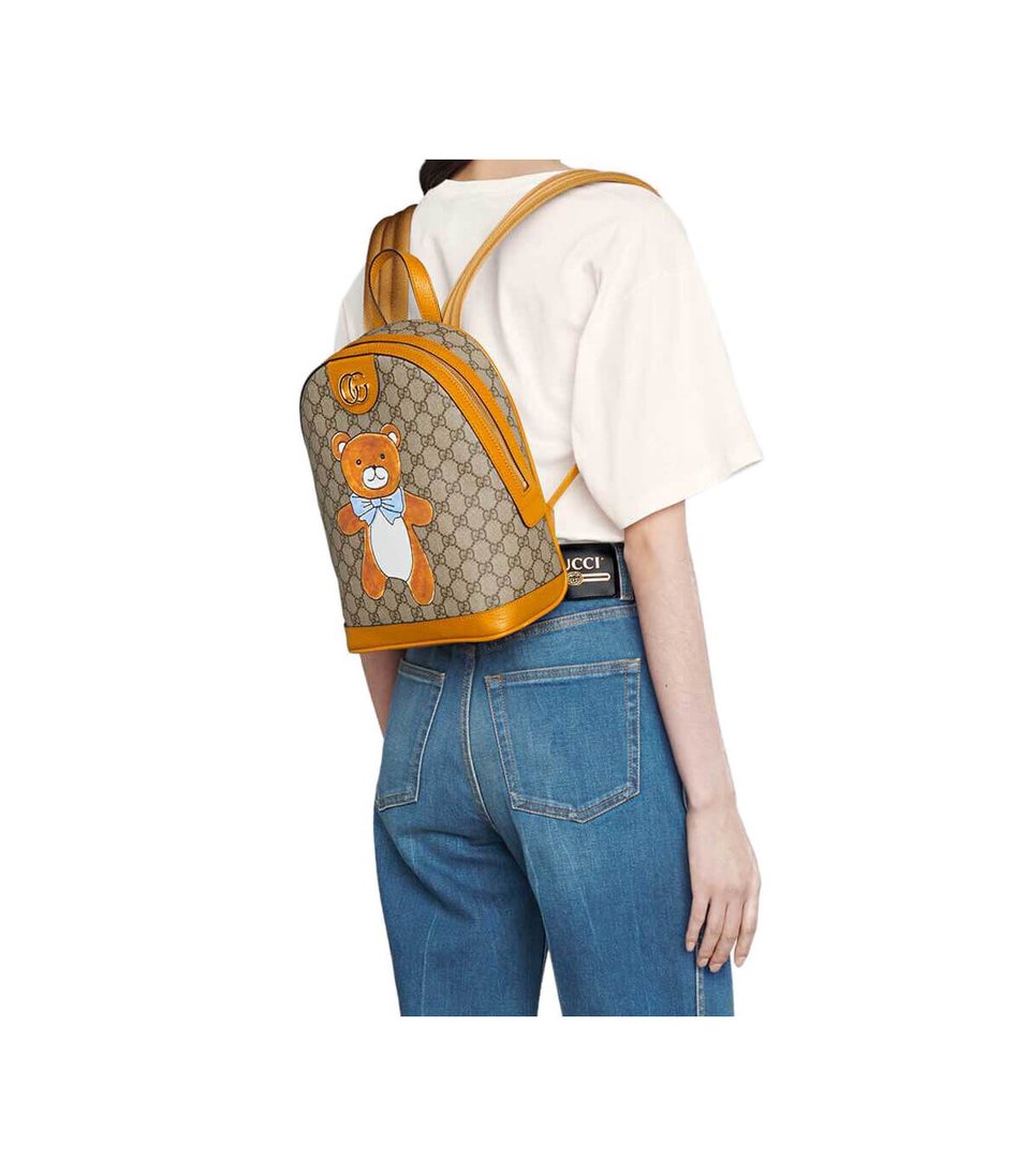 KAI x Gucci Teddy Bear Print Backpack view 3