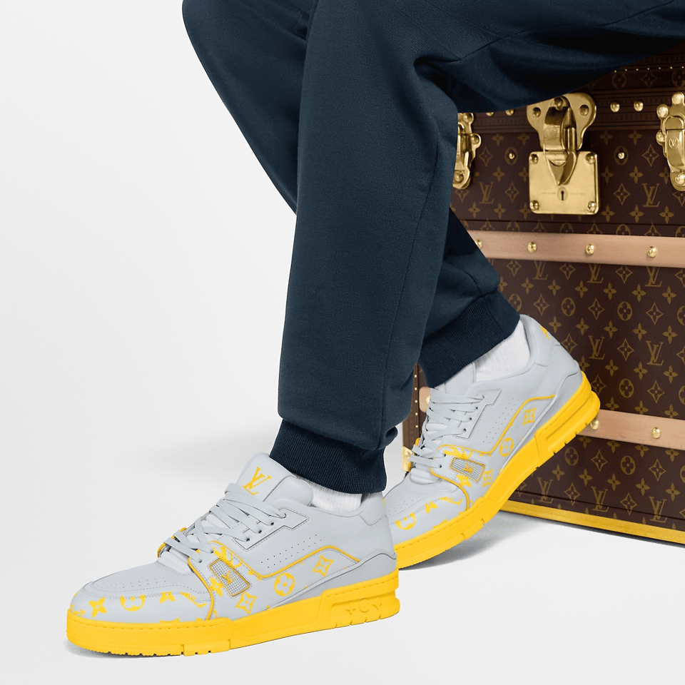 Louis Vuitton LV Trainer Sneaker Yellow for Men 1AHTPN view 3