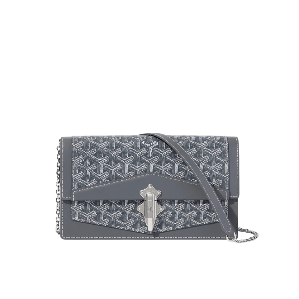 Goyard Duchesse Marie-Caroline Bag 25cm Gray Goyardine Canvas And Smooth Calfskin view 2