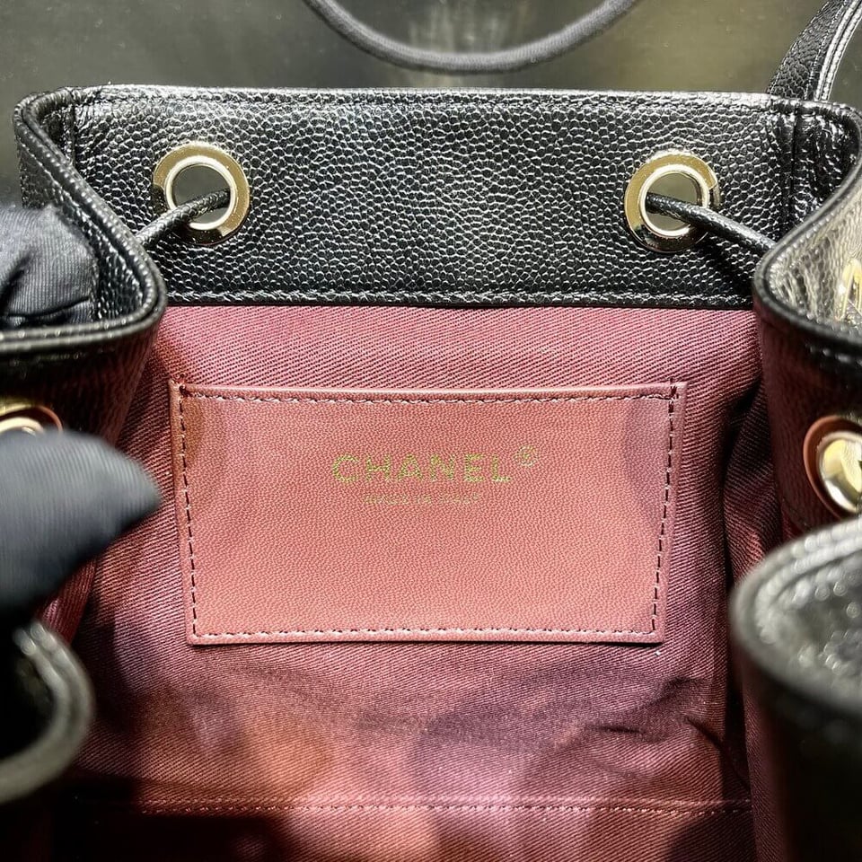 Chanel Business Affinity Mini Backpack in Black Caviar 25.4cm view 15
