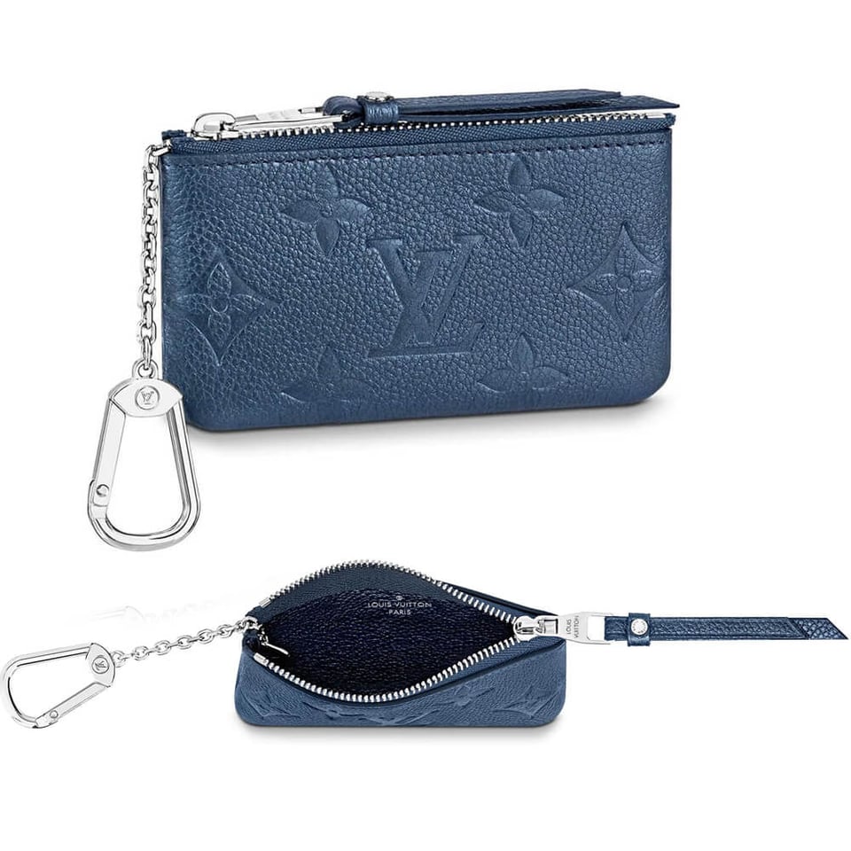 Louis Vuitton Monogram Empreinte Leather Key Pouch Navy Nacre view 2