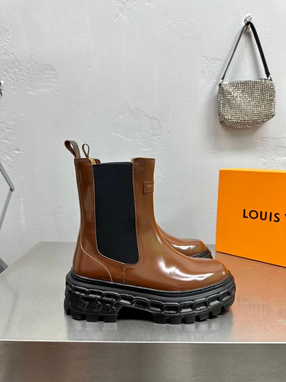 Louis Vuitton Lv Record Chelsea Boot Brown view 3