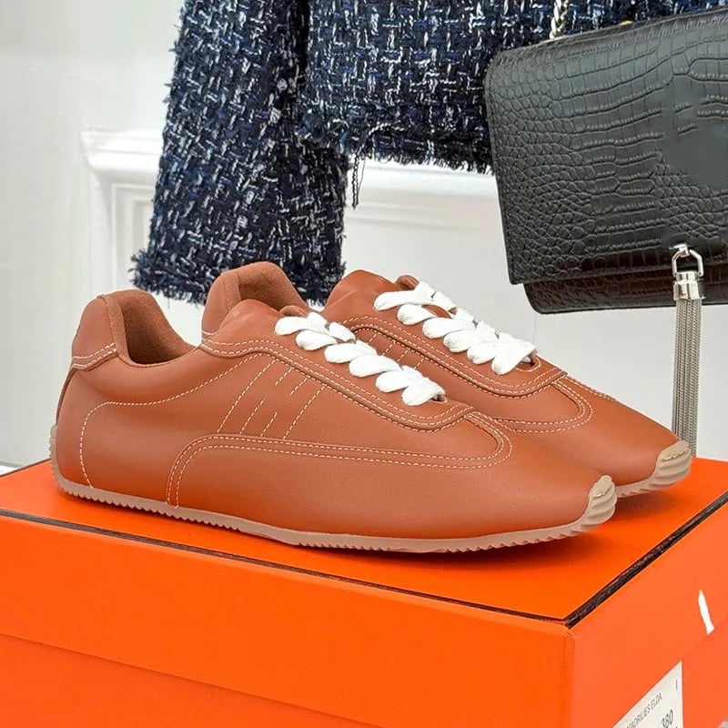 Hermes Master Sneakers Gold Color Calfskin H261881ZH20390 view 3