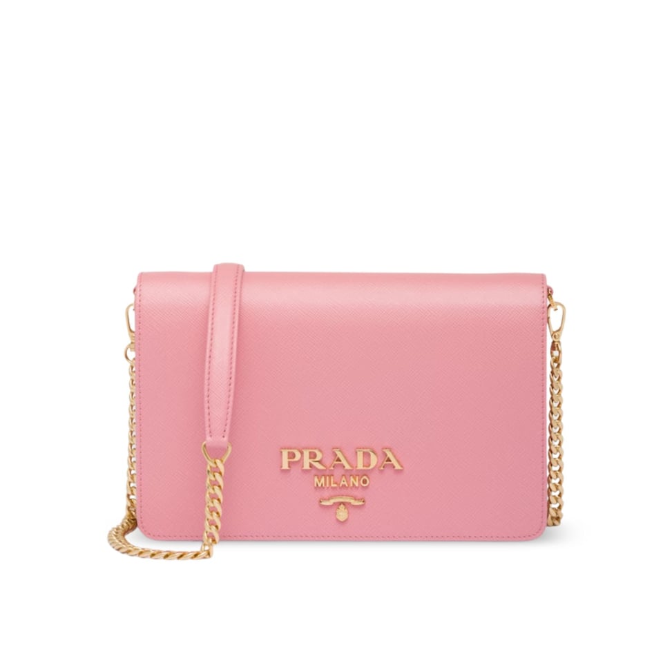 Prada Saffiano Leather Mini Bag Pink 22Cm view 2