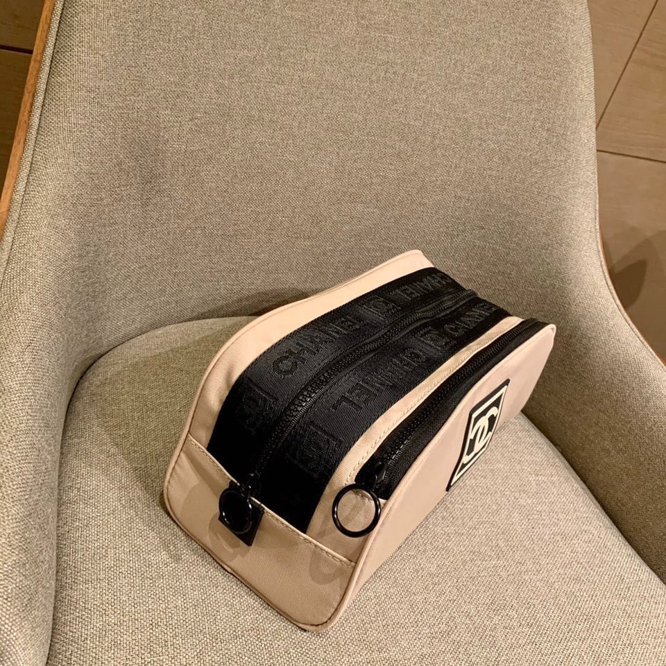 Chanel Sport Line Clutch Bag 26 Pastel Pink Canvas view 6