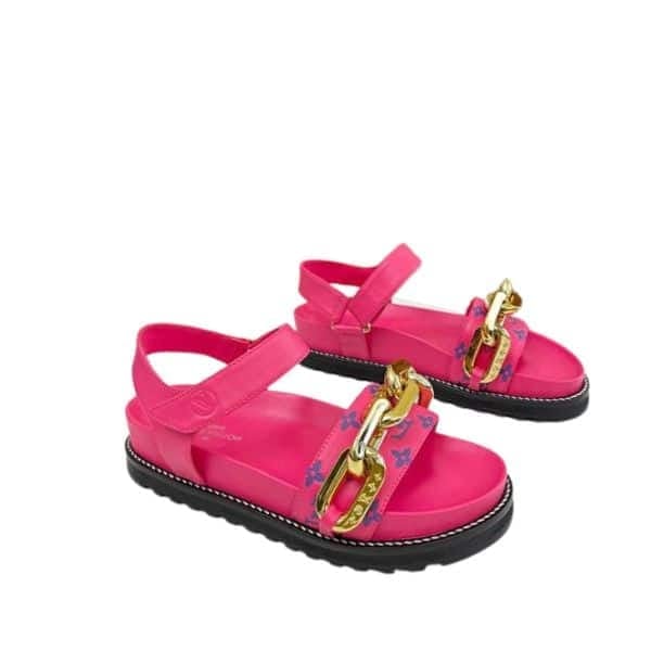 Louis Vuitton Paseo Flat Comfort Sandals Pink view 2
