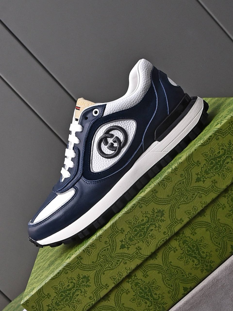 Gucci Double G Men’S Run Sneaker Blue view 7