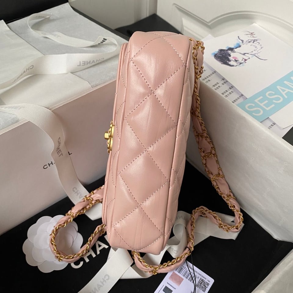 Chanel 23K 13,5Cm Rose Pink Calfskin Gold Hardware view 3