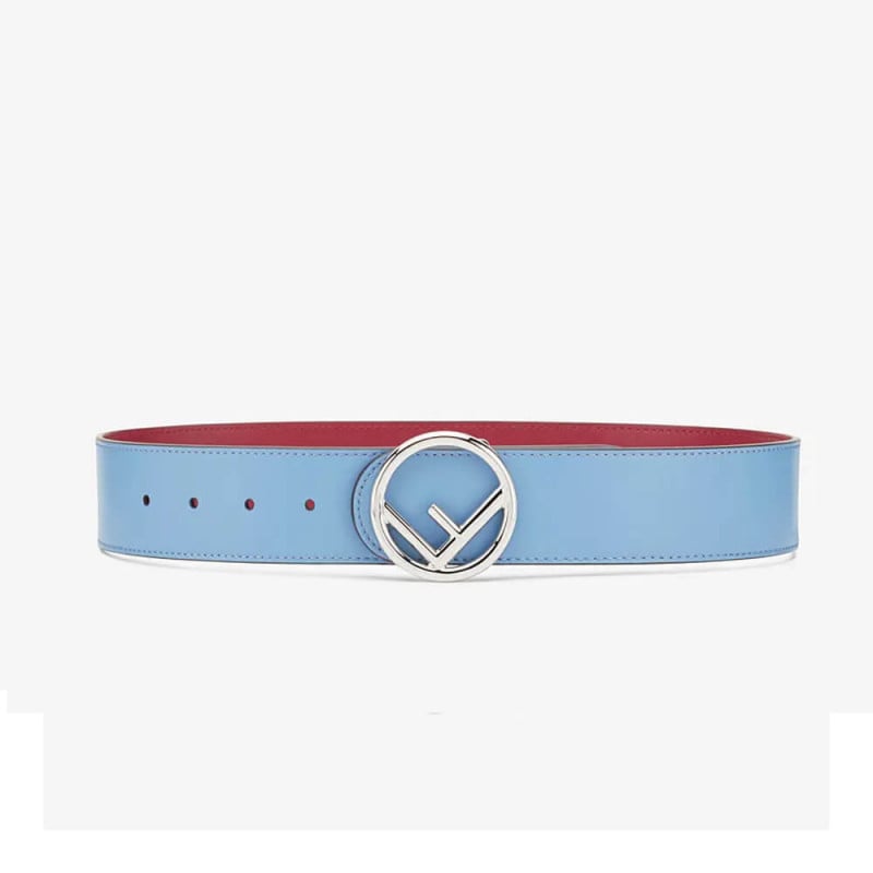Fendi Reversible 40mm Round Buckle Belt 8C0579 Blue / Red view 2