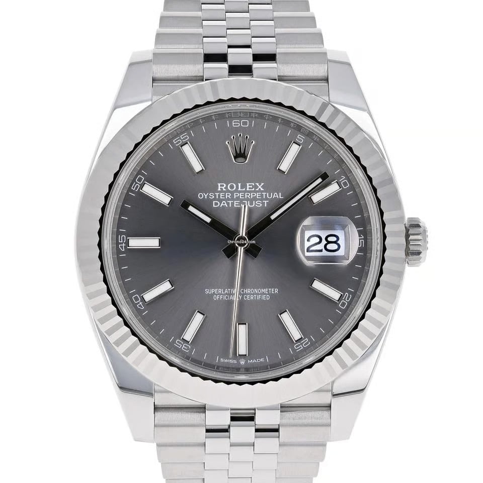 [SUPER CLONE] Rolex Datejust 41mm Rhodium Dial 126334 Jubilee