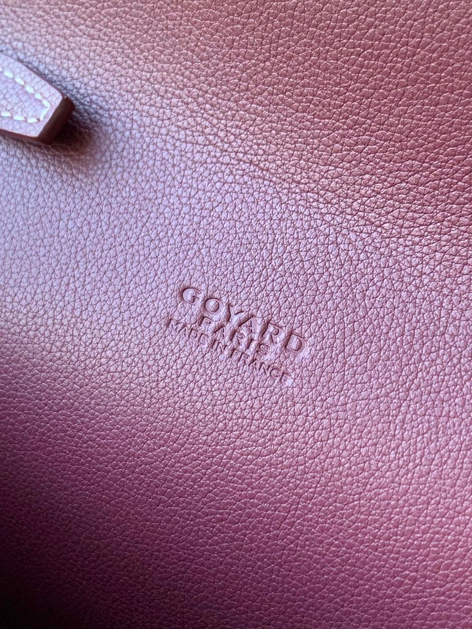Goyard Chypre Wallet-Pouch 21 Cm Wine Red Goyardine Canvas And Calfskin view 4