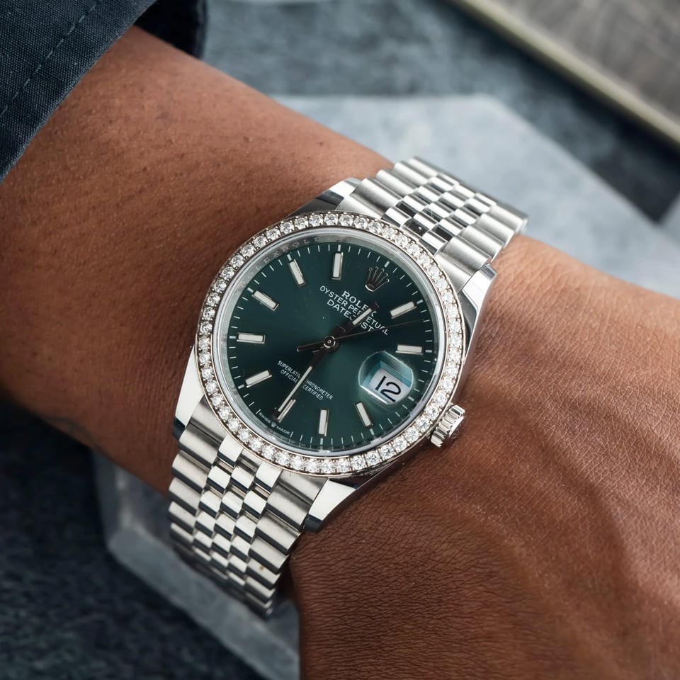 [Superclone] Rolex Datejust 36mm Mint Green Dial Jubilee 126284RBR view 7