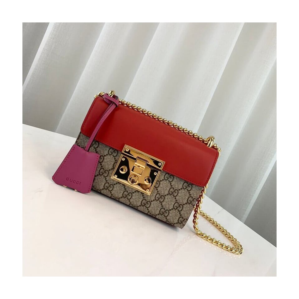 Gucci Padlock Small GG Shoulder Bag Red view 6