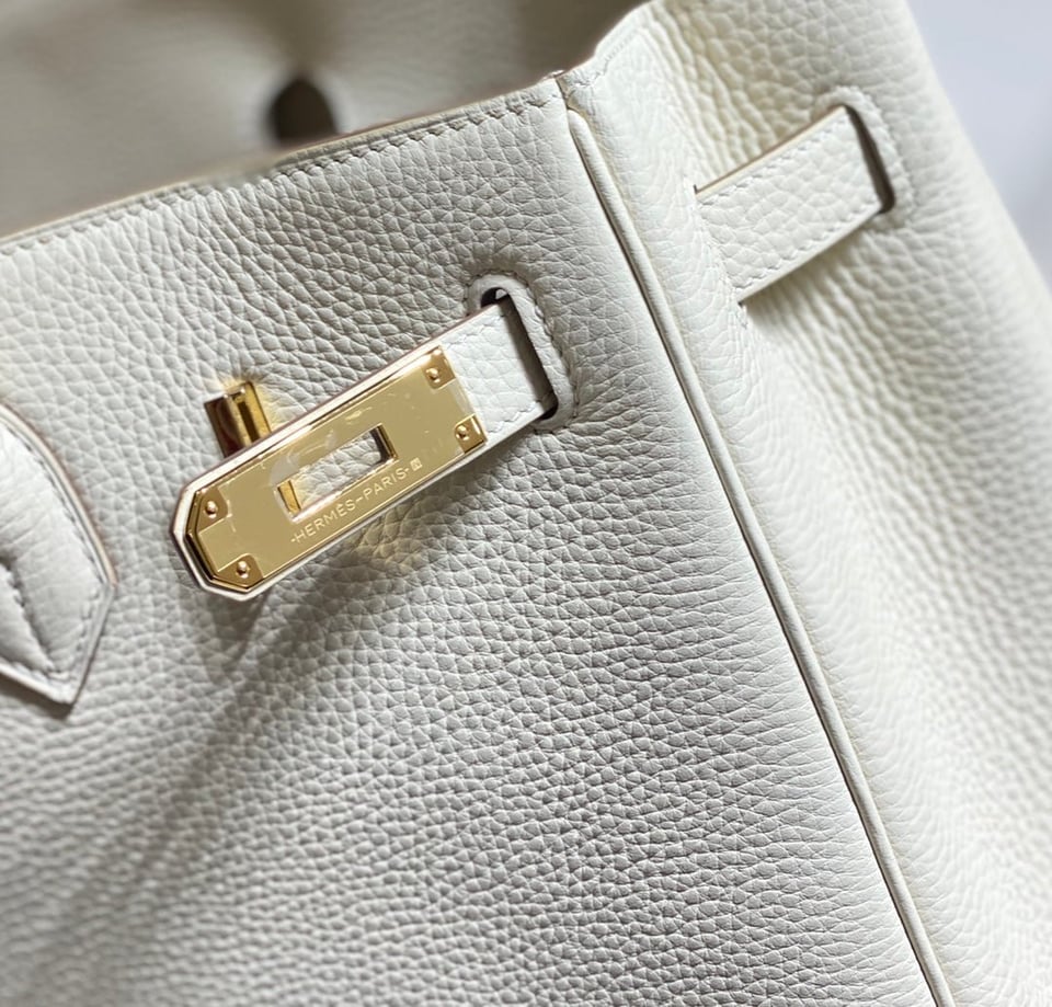 Hermes Birkin 35Cm Bag White Togo Gold Hardware view 9