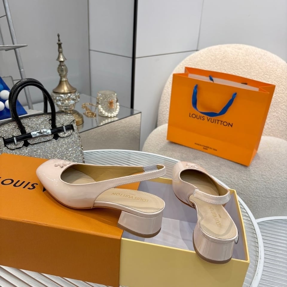 Louis Vuitton Swing Slingback Pump Nude 1Agufb view 5