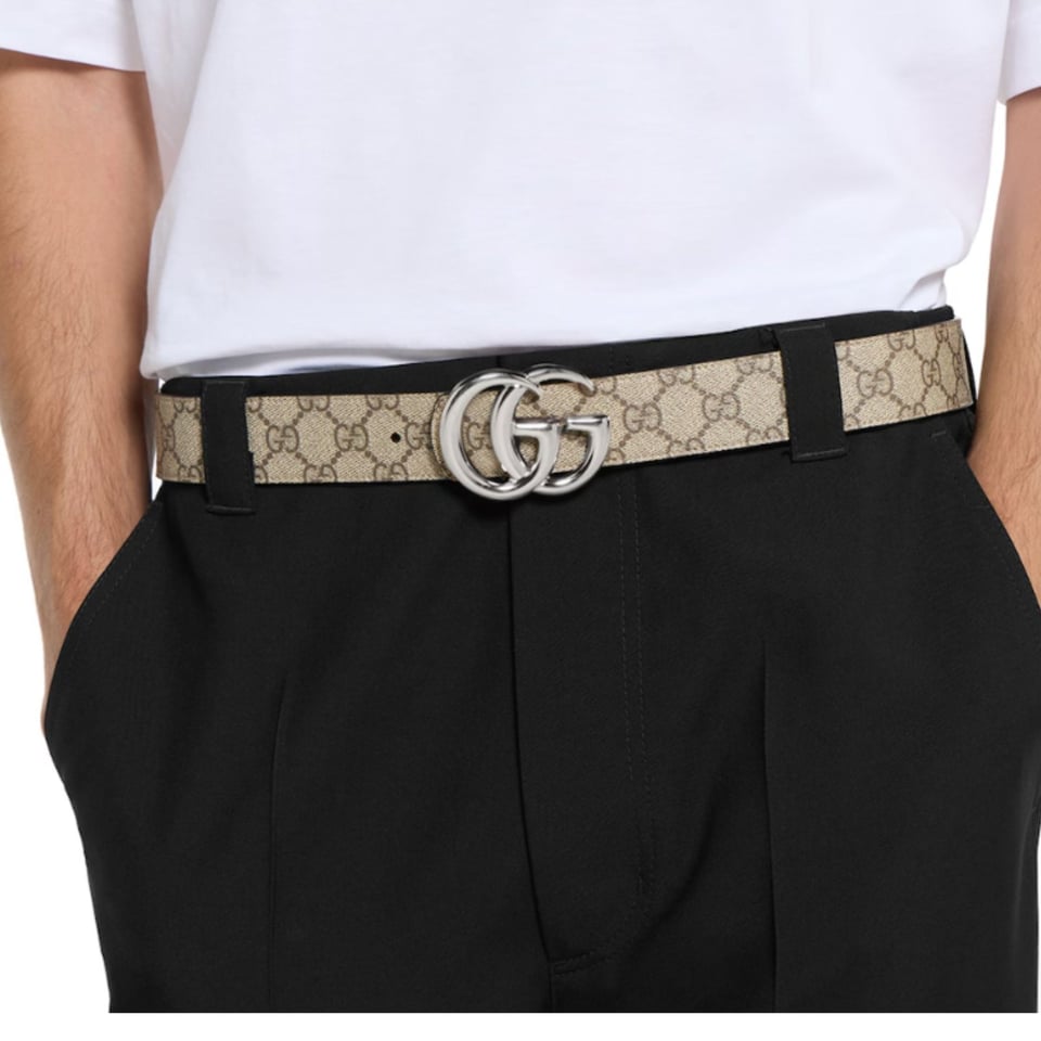 Gucci Reversible GG Marmont Belt Black Leather 838593 FAE0Y 9870 view 3