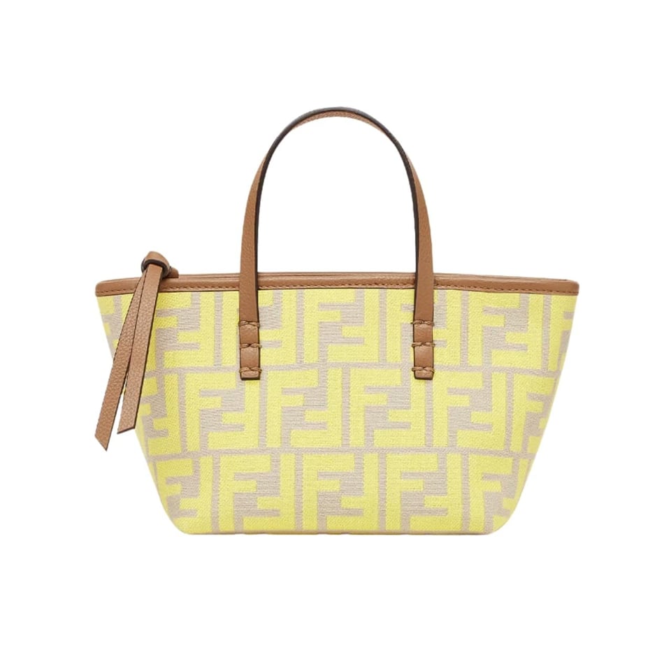 Fendi Mini Roll Ff Jacquard Mini Bag Yellow 18Cm view 2