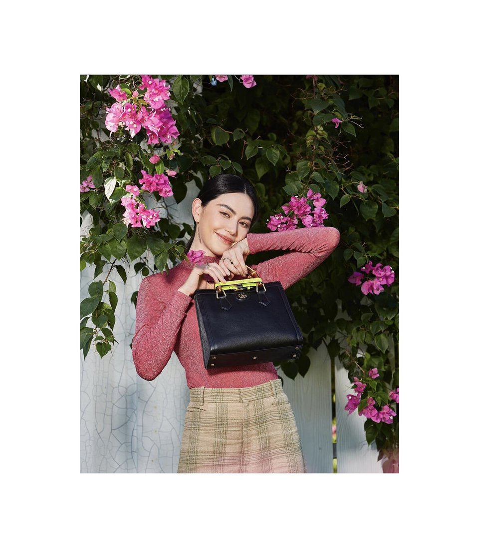 Gucci Diana Small Tote Bag Black view 3