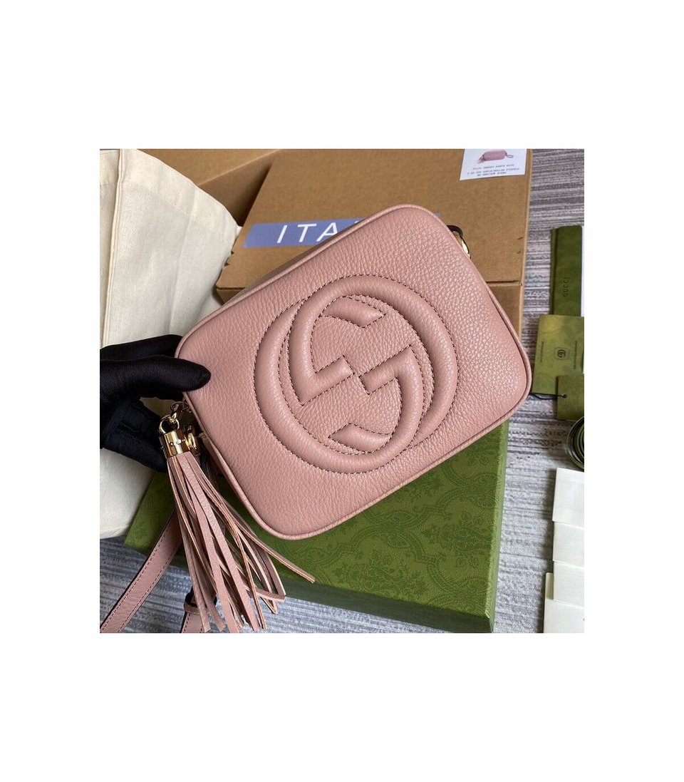 Gucci Soho Small Leather Disco Bag Pink view 9