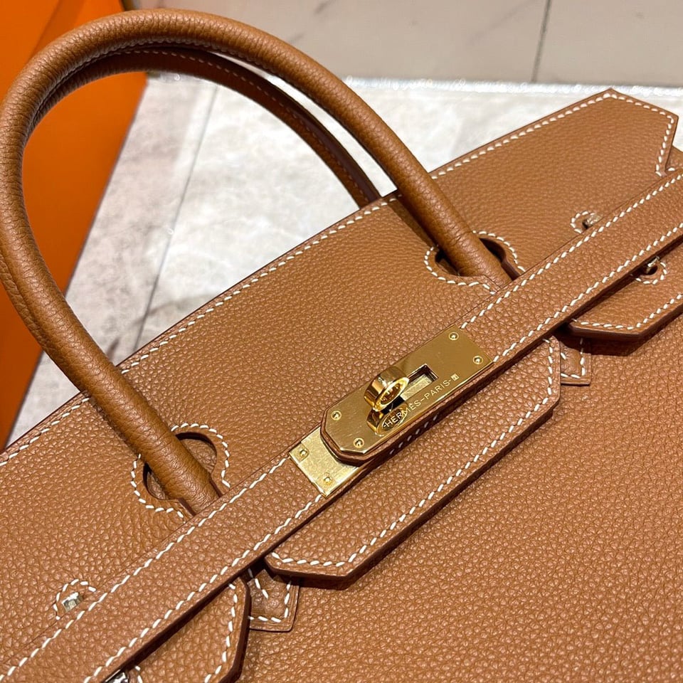 Hermes Birkin 30Cm Gold Togo Leather Gold Hardware view 6