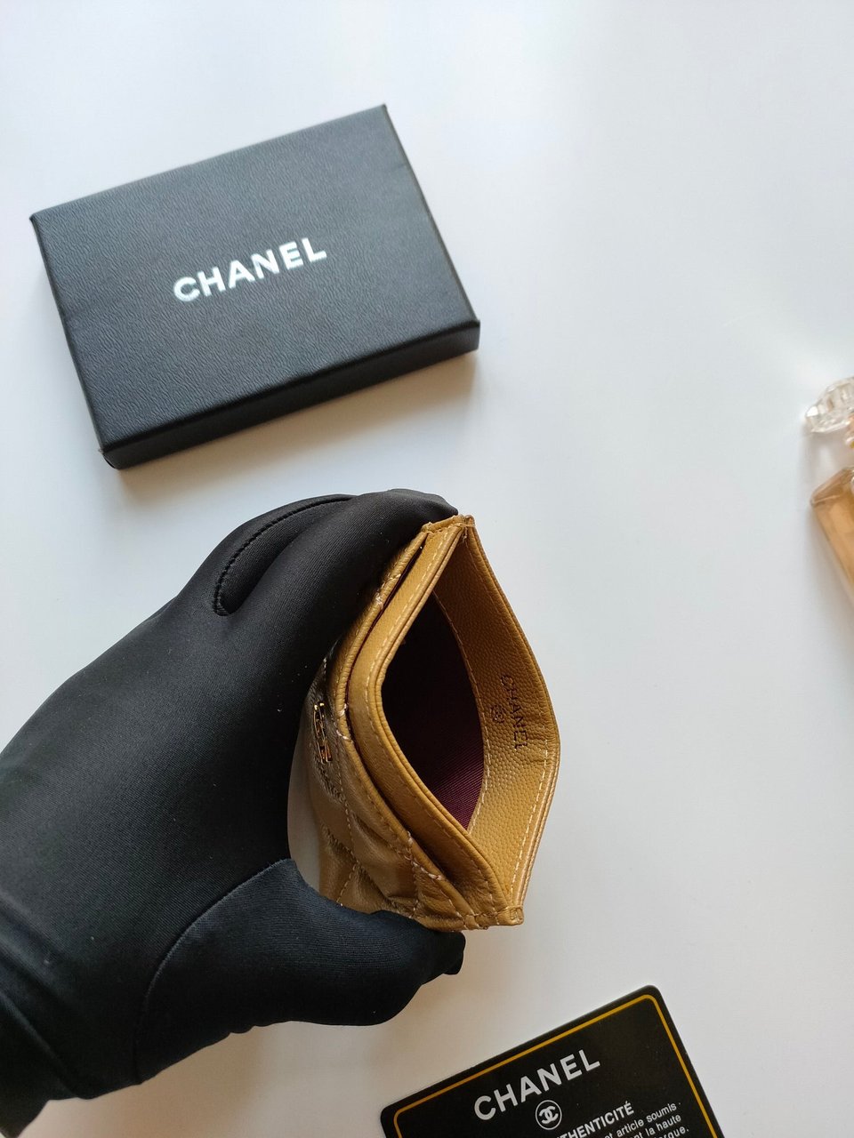 Chanel Card Holder 11.2 Amber Grained Calfskin Gold Icon view 5