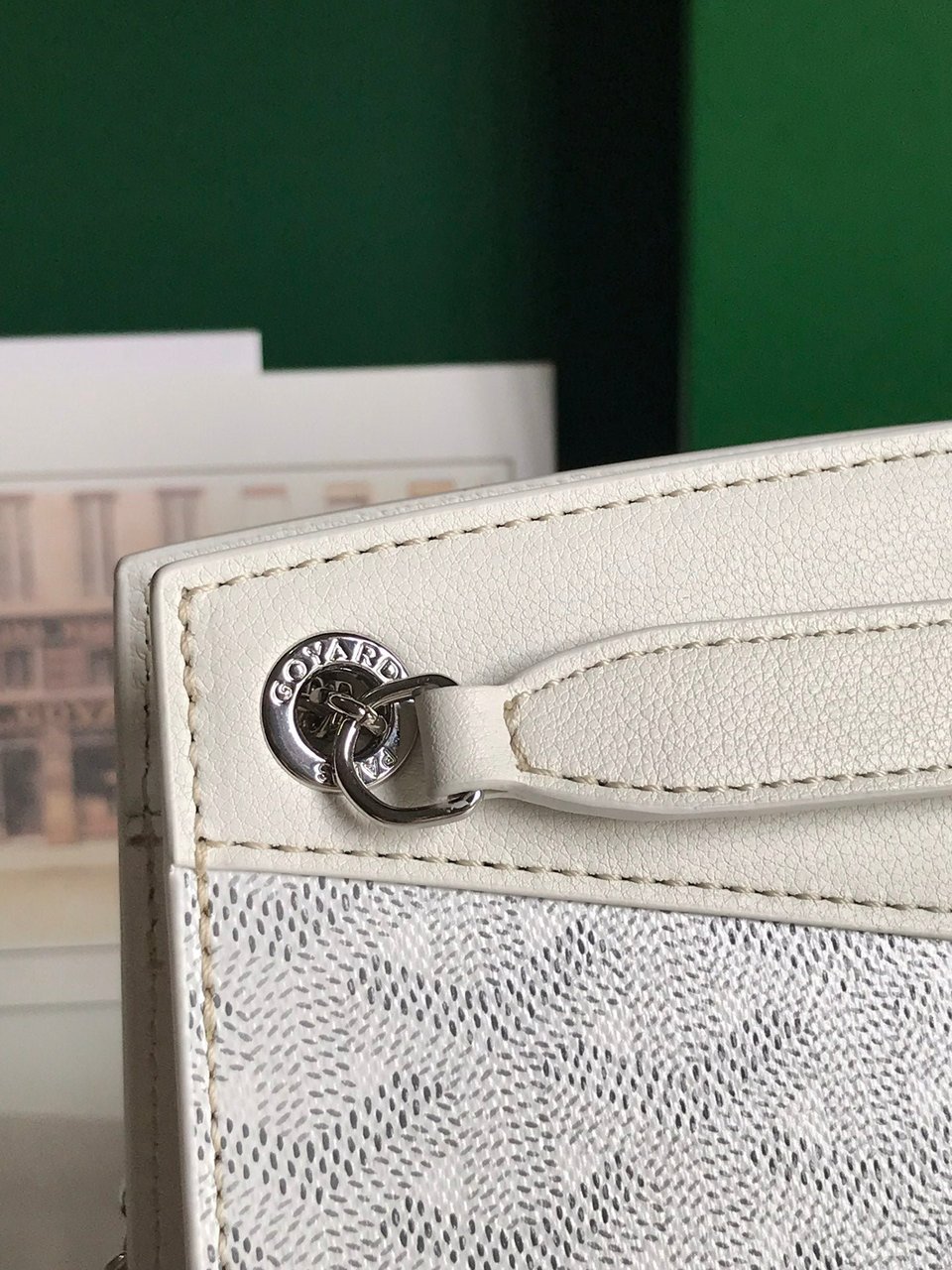 Goyard Rouette Structuré Mini Bag 21 Cm White Goyardine Canvas And Calfskin view 8