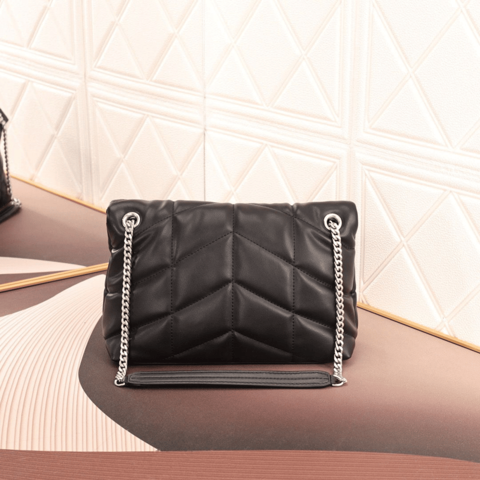 Saint Laurent Puffer Medium Chain Bag In Quilted view 5