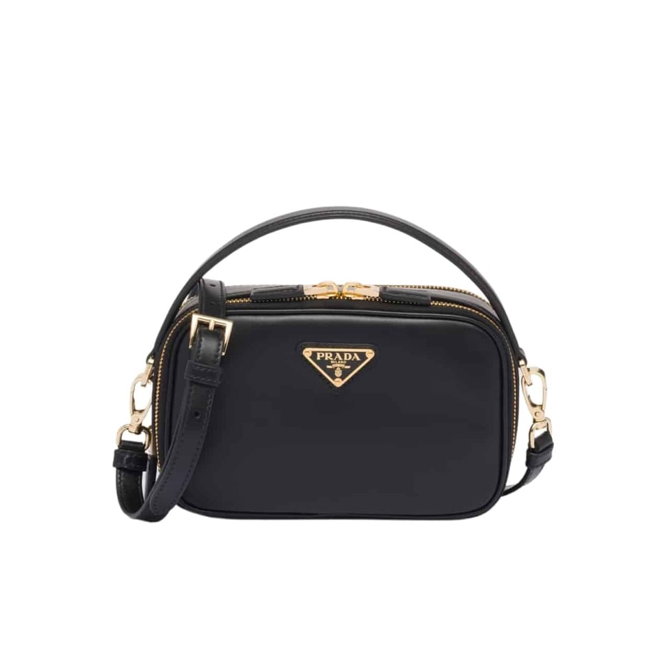 Prada Odette Leather Mini Bag Black 18Cm view 2