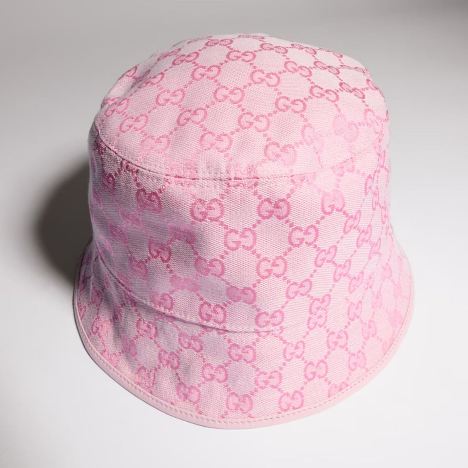 Gucci GG Cotton Canvas Bucket Hat Light Pink 875740 4HBJS 5072 view 2